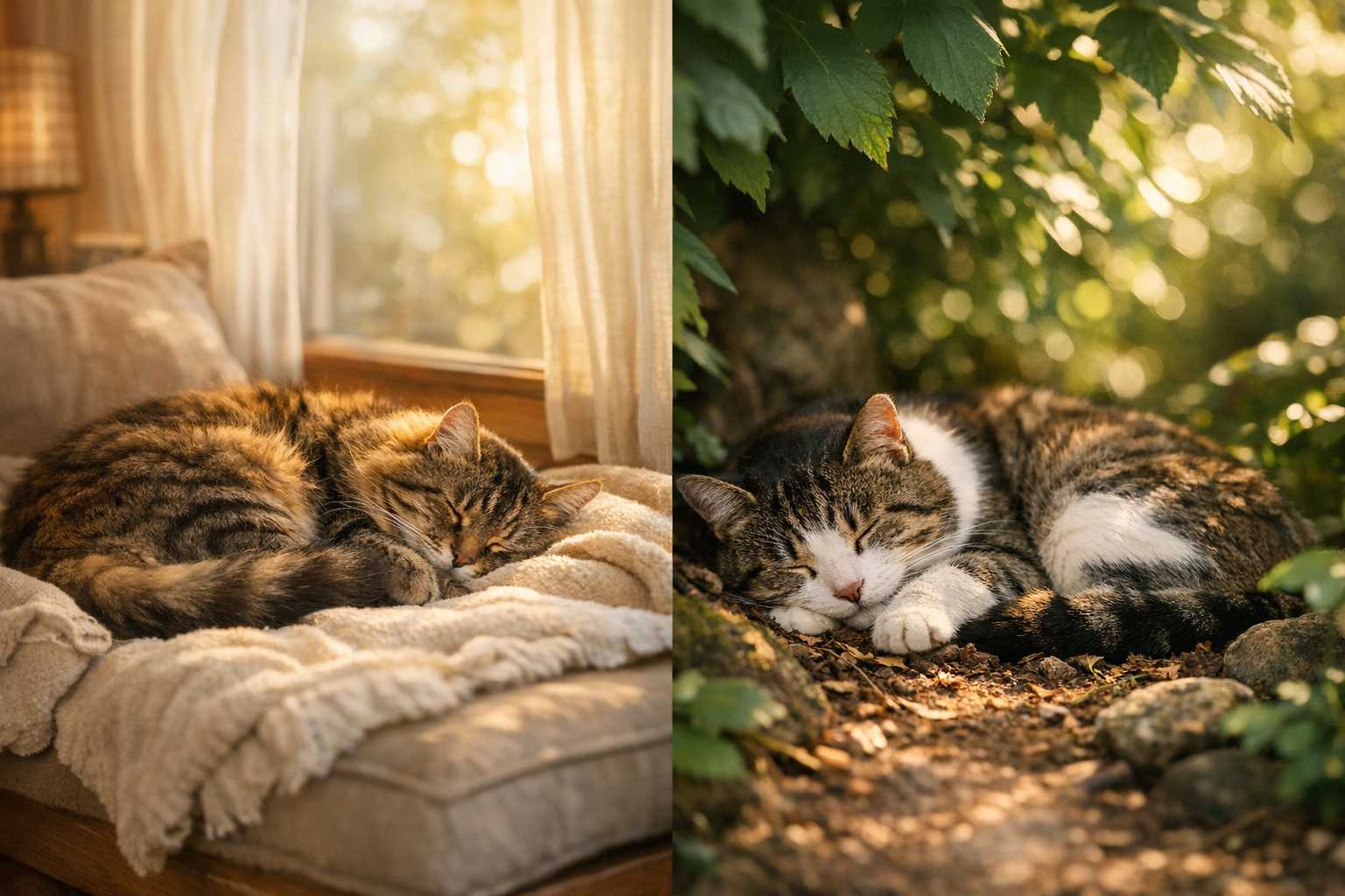 Wie die Umgebung das Schlafverhalten von Innen- und Außenkatzen beeinflusst