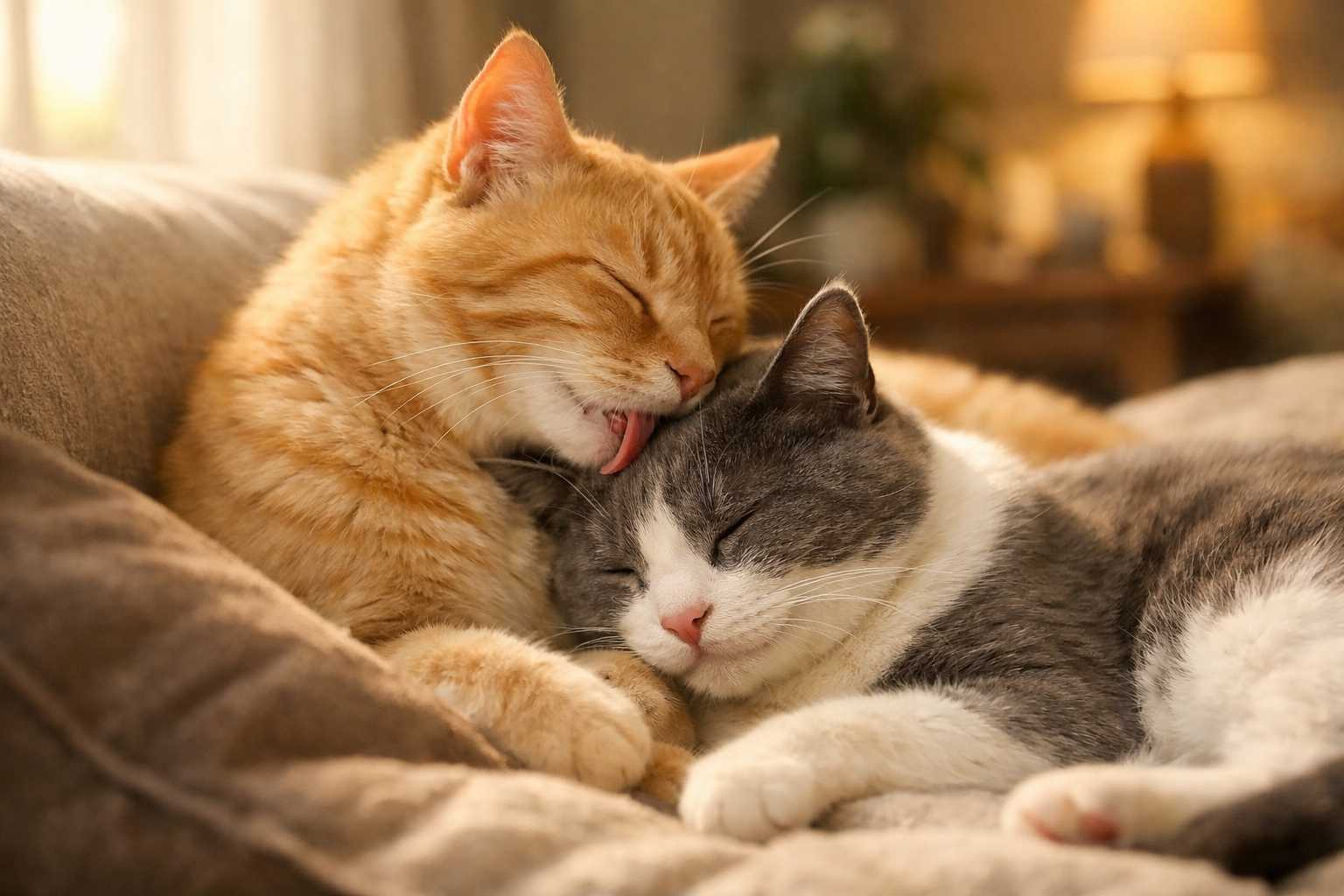 Anzeichen dafür, dass Ihre Katzen ein verbundenes Paar geworden sind