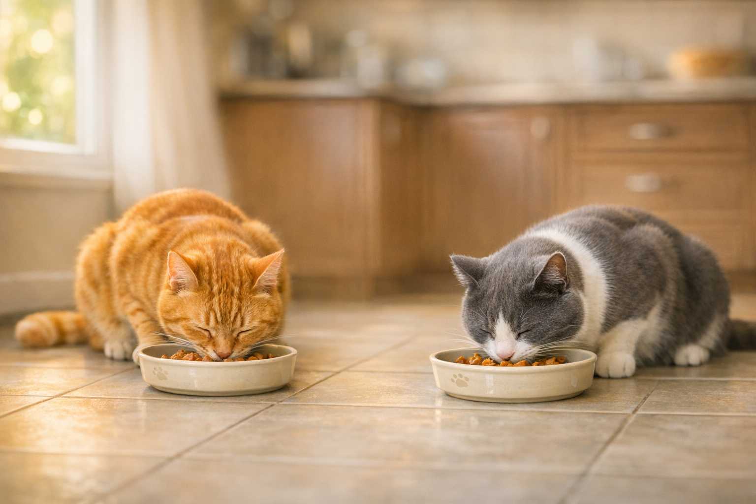 Fütterung von gebundenen Katzenpaaren: Mahlzeiten friedlich und fair gestalten