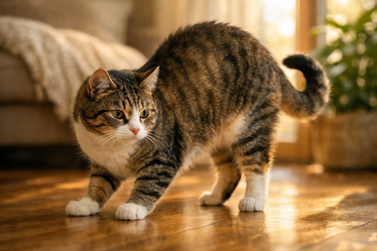 Warum machen Katzen einen Katzenbuckel? Bedeutung der Körpersprache