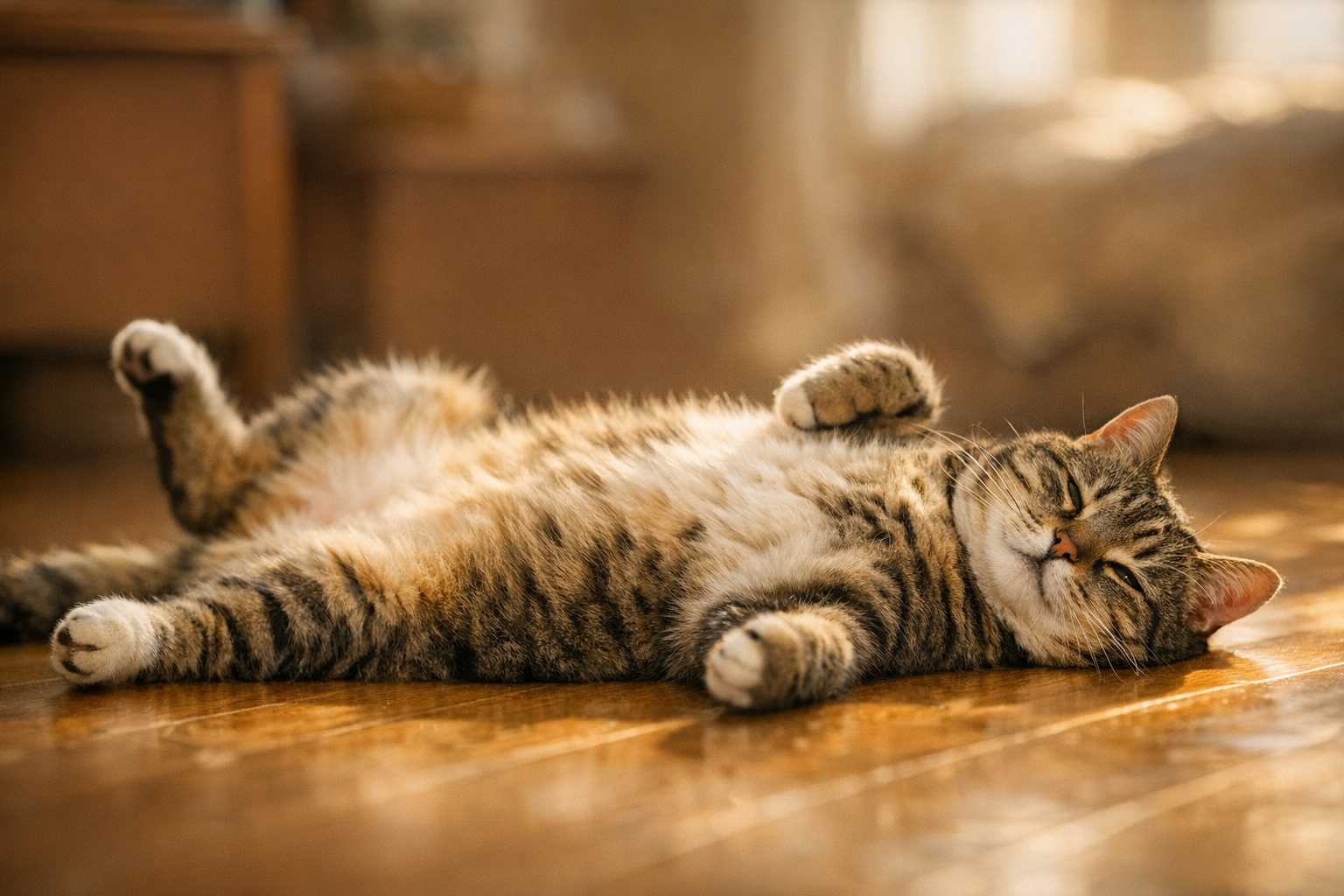 Warum zeigen Katzen ihren Bauch? Was es wirklich bedeutet