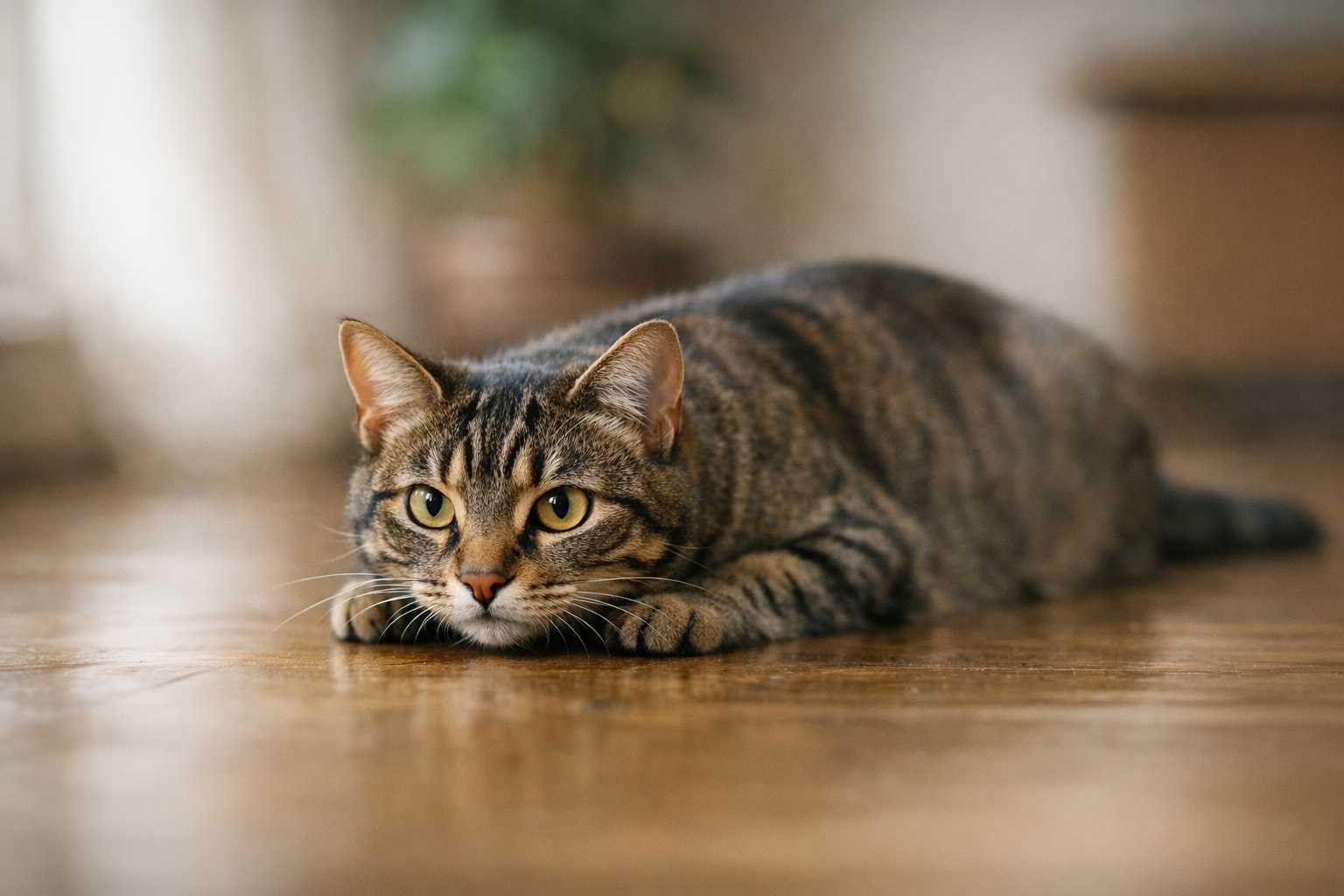 Katze duckt sich tief zum Boden: Angst, Spiel oder Jagdinstinkt?