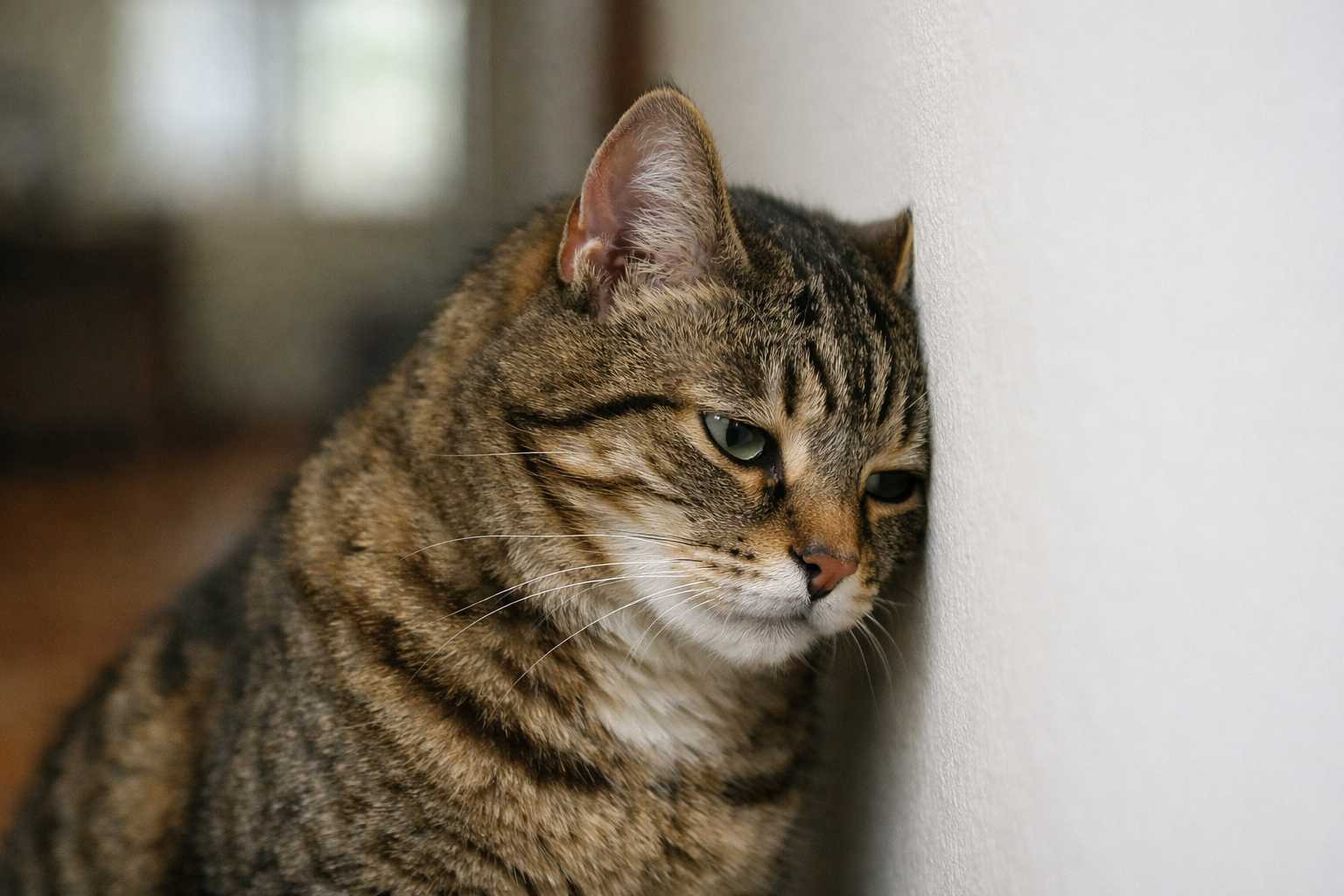 Warum drückt meine Katze ihren Kopf gegen die Wand? Warnsignale, die Sie nicht ignorieren sollten