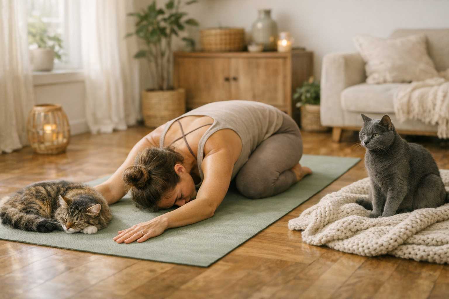 Was ist Katzen-Yoga? Ein vollständiger Leitfaden zur Achtsamkeitspraxis mit deiner Katze