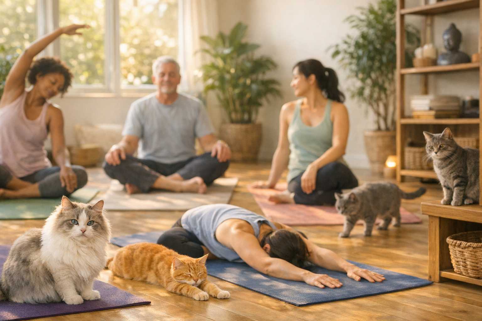 Katzenyoga in meiner Nähe: So findest du Kurse und Events 2024