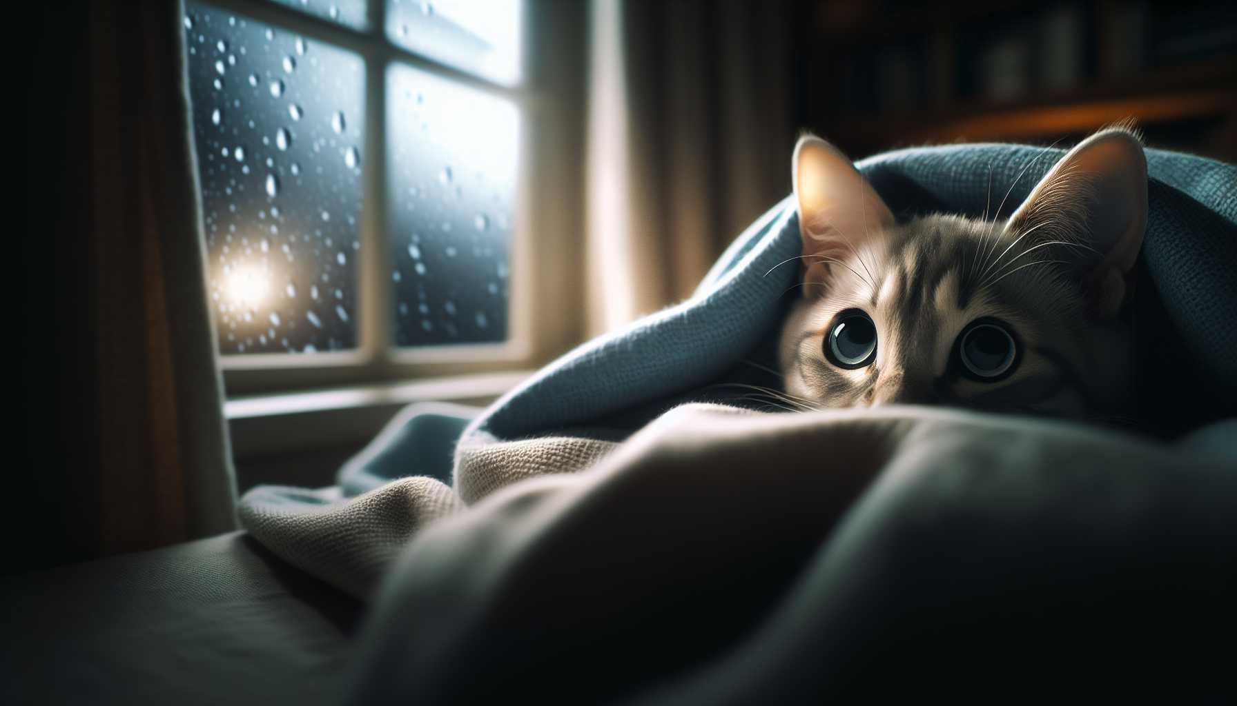 Umgang mit Gewitterangst bei Katzen: Ein praktischer Leitfaden für die Gewittersaison