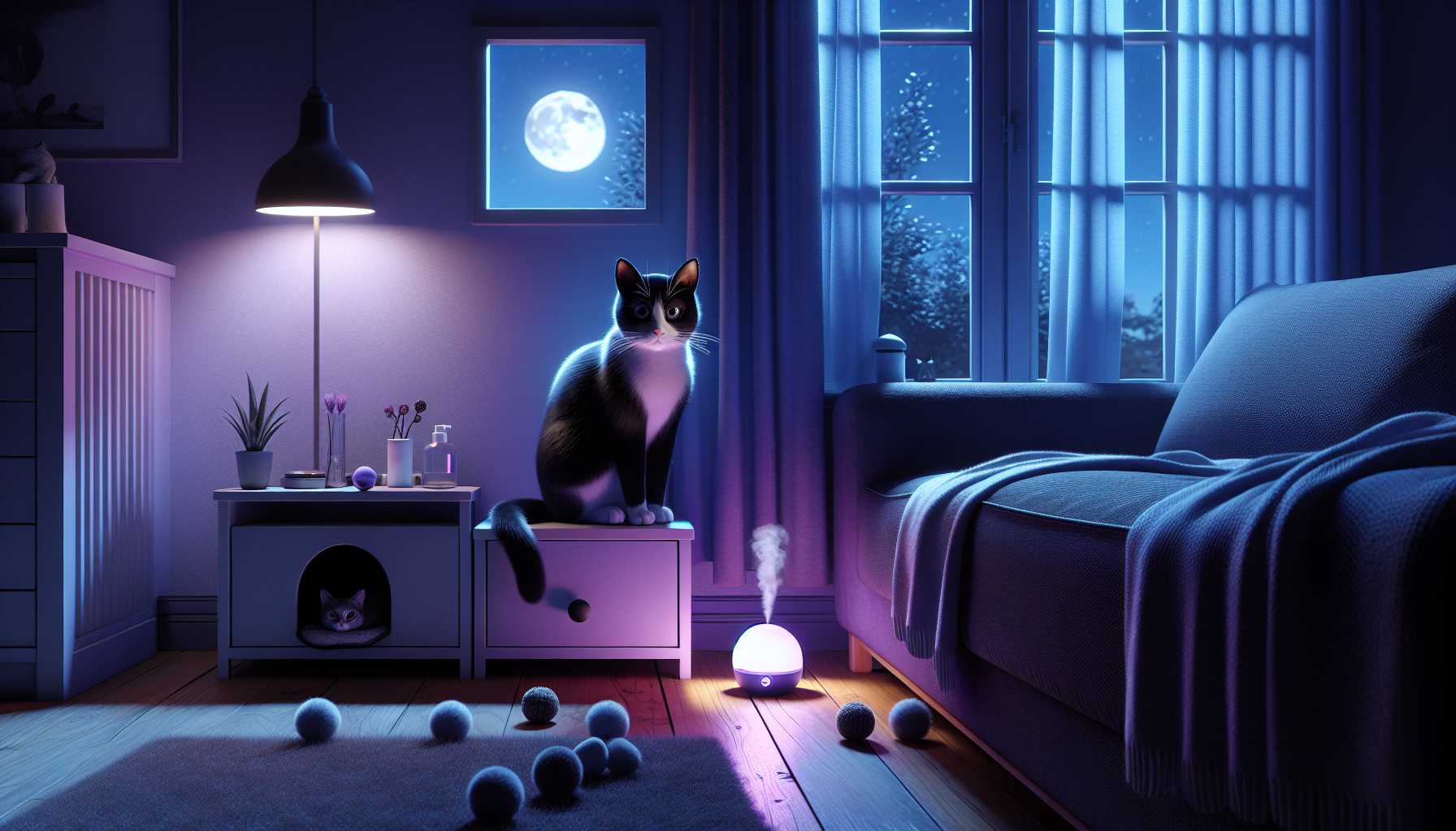 Umgang mit nächtlicher Angst bei Katzen: Bewältigung des abendlichen Stresses