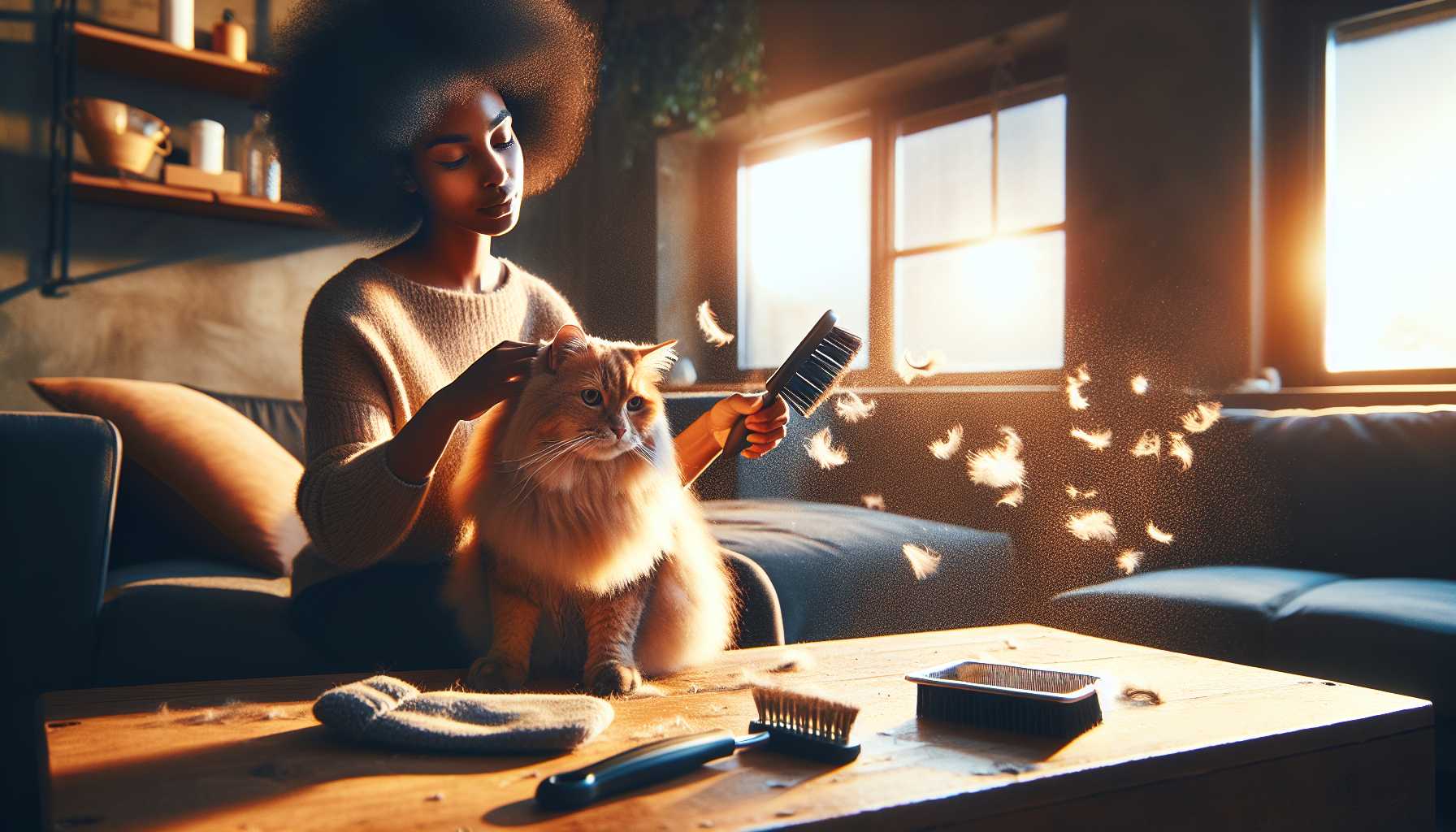 Umgang mit Katzenhaaren: Pflege-Strategien für zu Hause