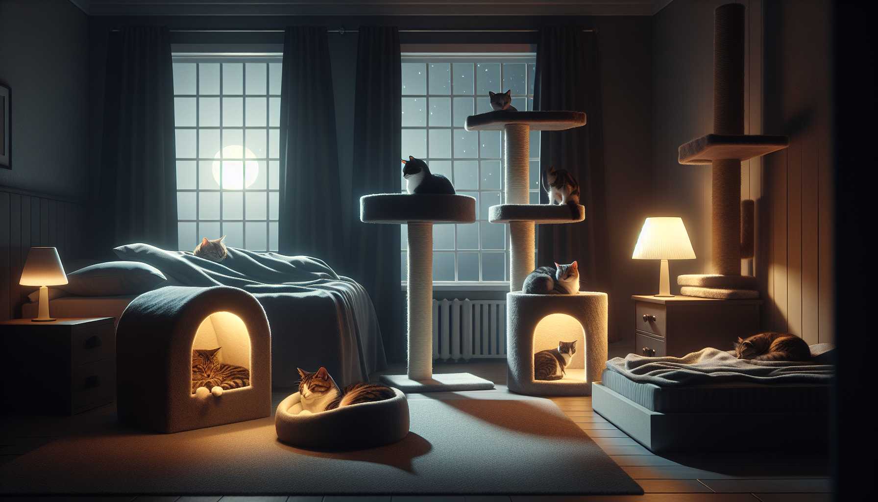 Ruhige Nachtpläne für mehrere Katzen entwickeln - Schlafprobleme lösen