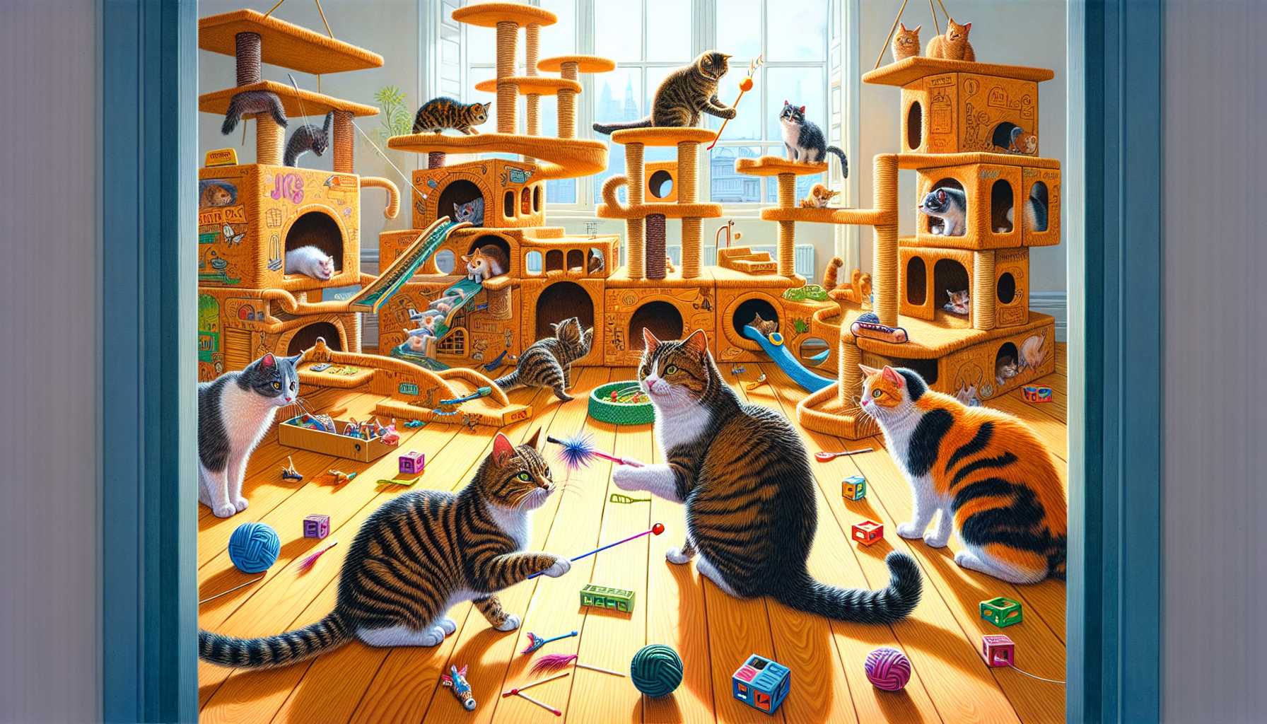 Gruppenaktivitäten und Zeitpläne für mehrere Katzen - Spielzeit richtig gestalten