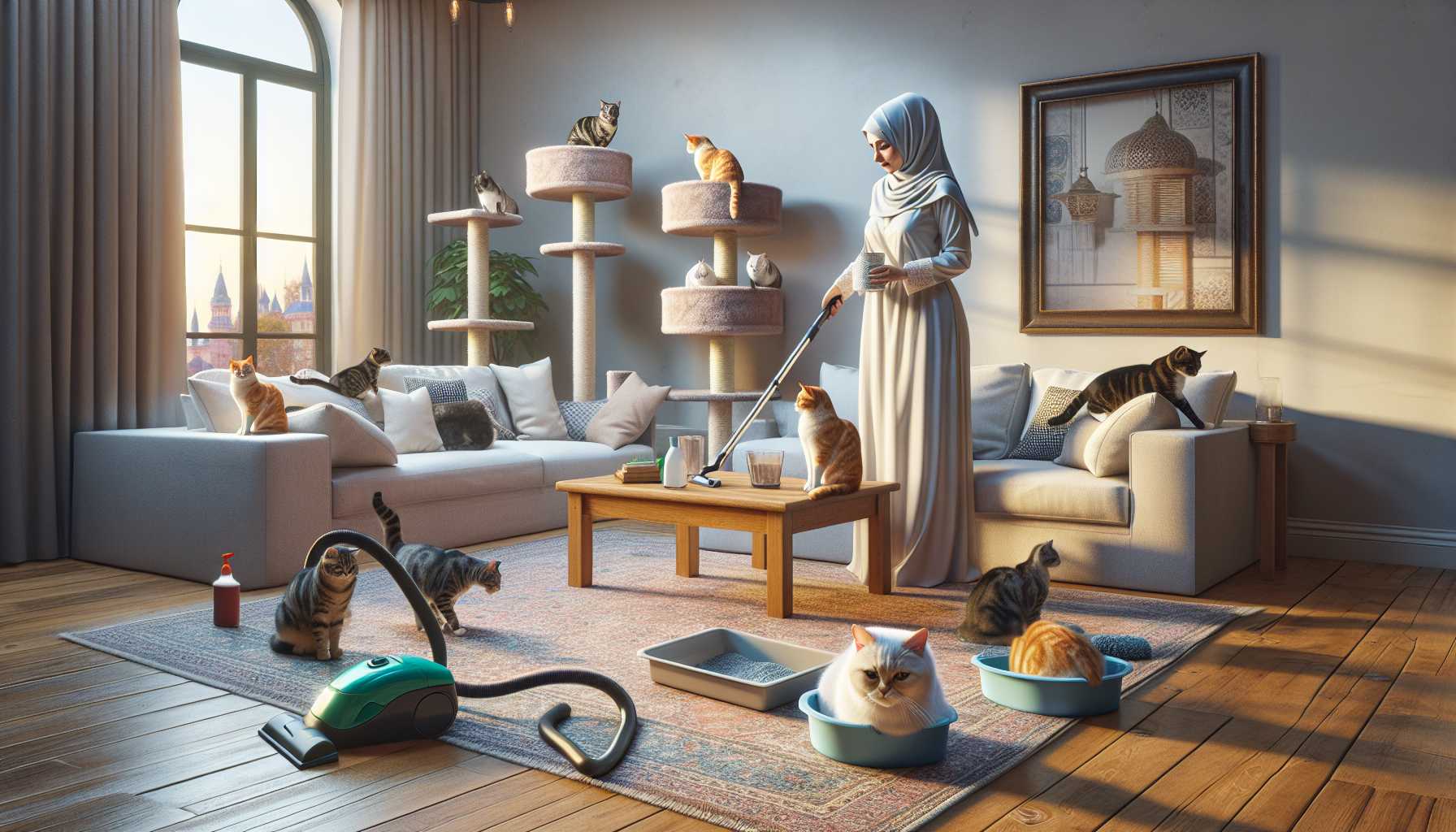 Tägliche Reinigungsroutine für Haushalte mit mehreren Katzen - Praktische Tipps